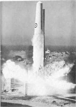 Launch of a Thor rocket.